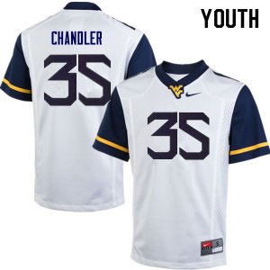 Youth West Virginia Mountaineers NCAA #35 Josh Chandler White Authentic Nike Stitched College Football Jersey UZ15S43WO